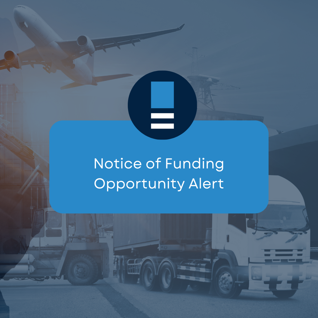 Notice of Funding Opportunity alert graphic: Copy Of Nofo Alert Transpo