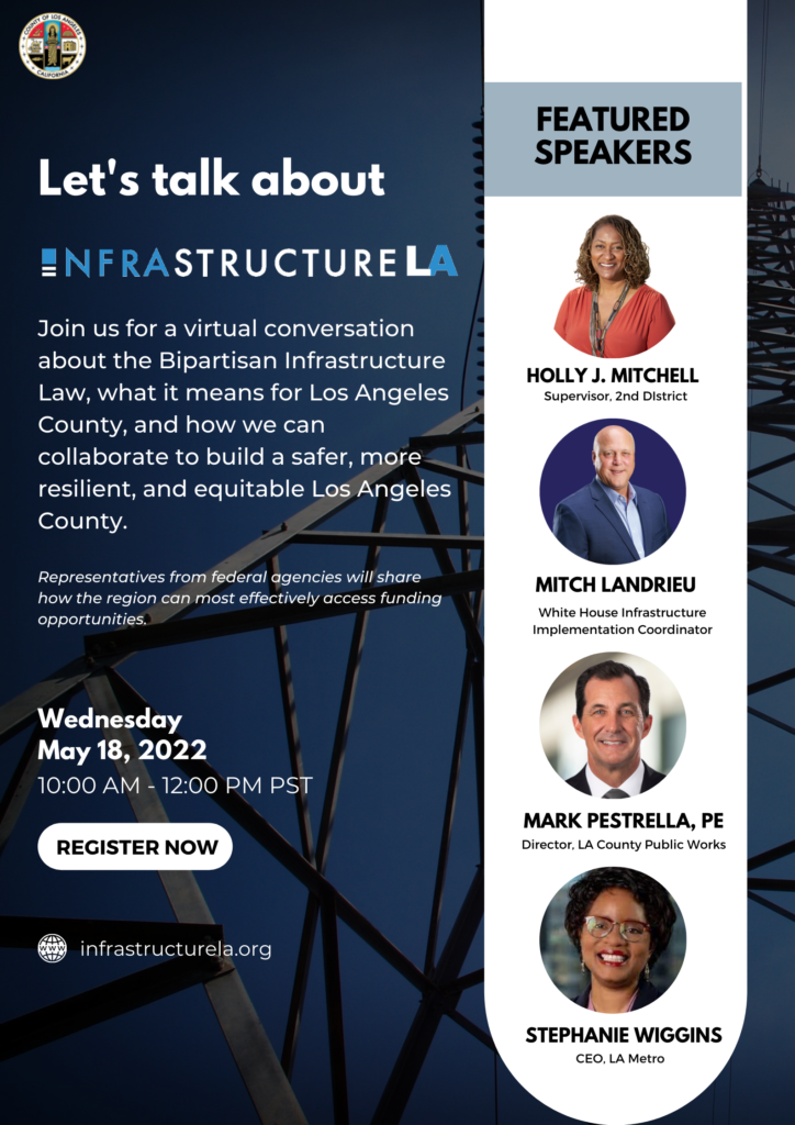 Infrastructure LA event invitation graphic