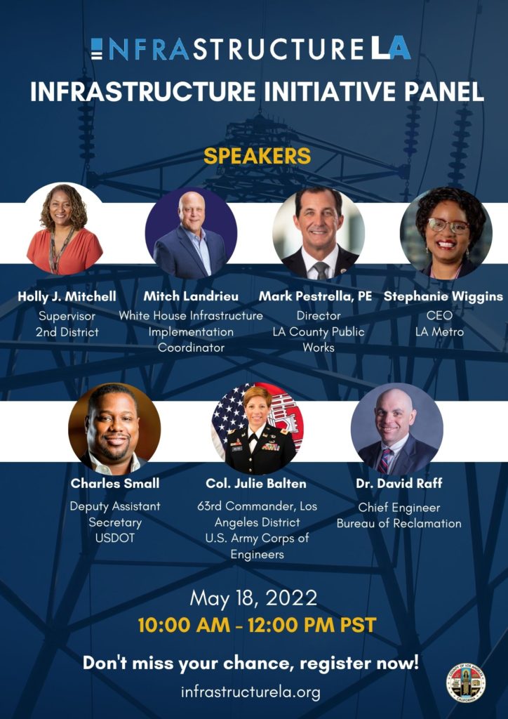 Promotional flyer for an infrastructure panel