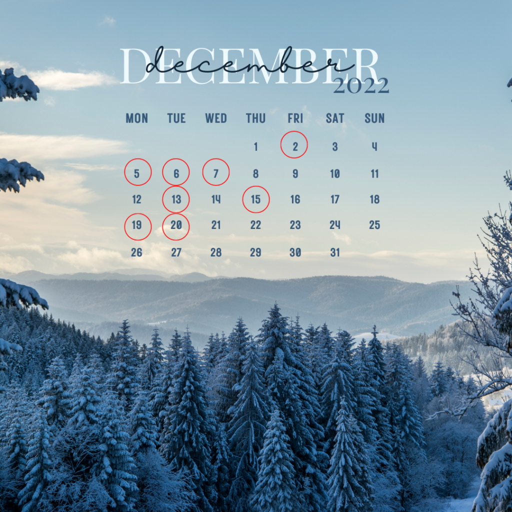 Visual of upcoming webinar calendar