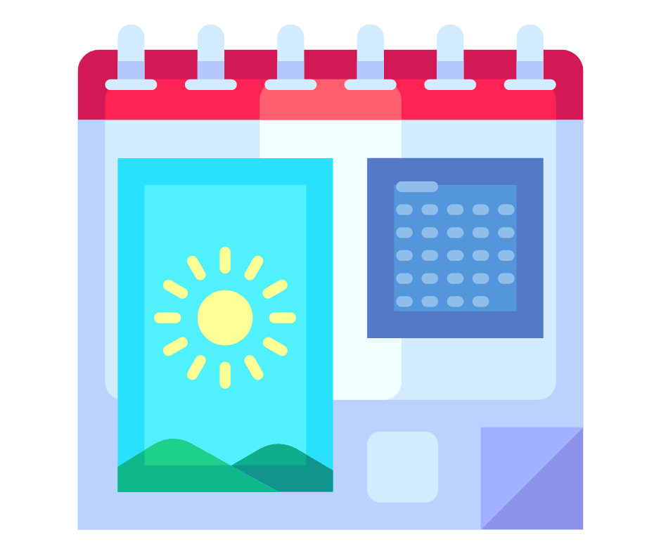 Calendar showing infrastructure events